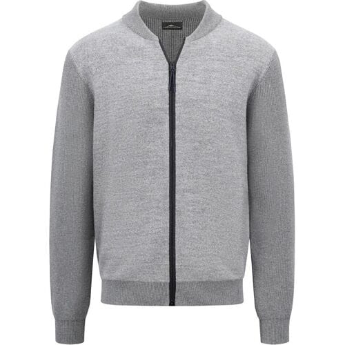 Fynch-Hatton Vest Cardigan College Boiled Wool Steel / male