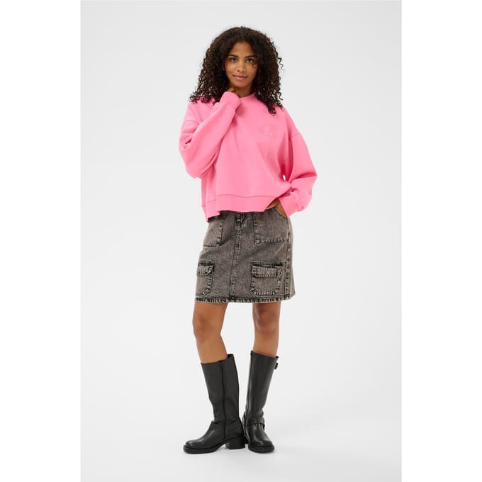 Kaffe KAsussi Sweatshirt Dames Trui - Pink Power