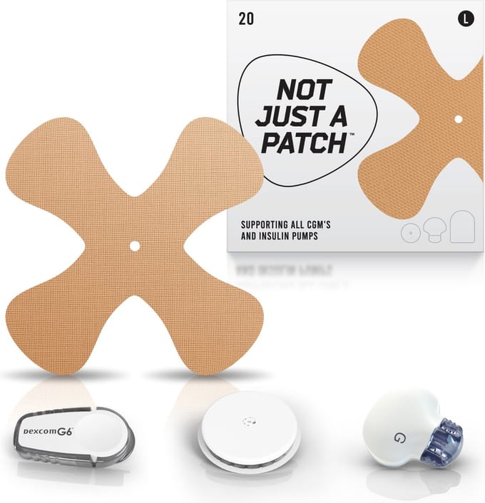 Not Just A Patch - X-patches – Beige Patch – 20 pack - voor patchpomp of CGM-sensor - Optimale hechting