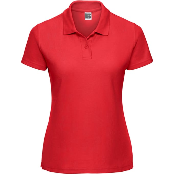 Russell Dames/Dames Klassiek Polycotton Poloshirt (Helder rood)