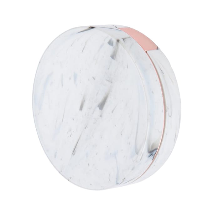 Étui de trempage pour lentilles de contact Portable en plastique motif marbré Kit de soin des yeux Récipient(rouge) blanc