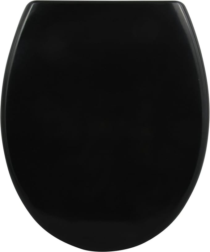 Antibacterieel Toiletzitting met Quick-Release en Soft-Close Mechanisme - Zwart Duroplast