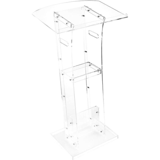 Podium Stand 43 po Pupitre en Acrylique Portable Rangement Large Surface de Lecture