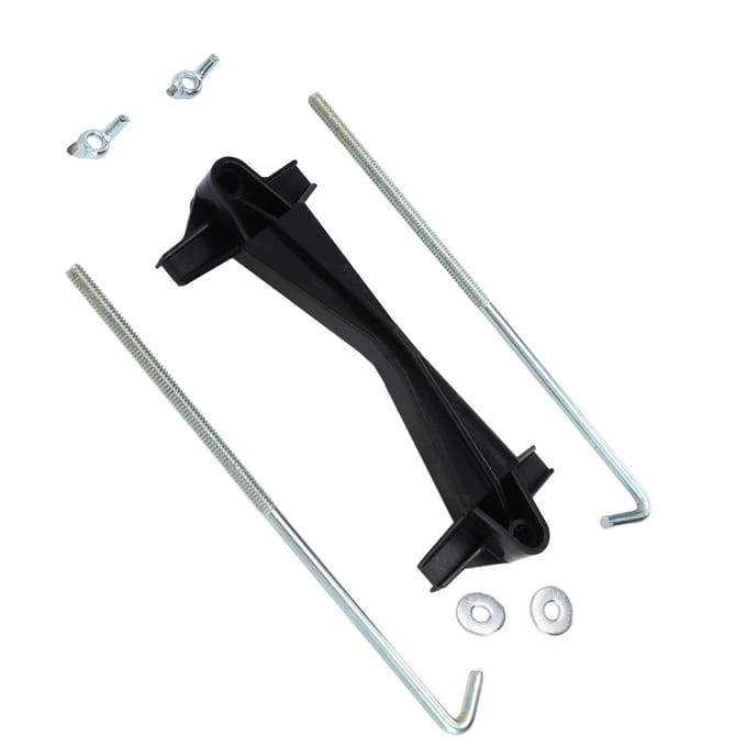 5in Batterijklem 8in Vasthoudbouten Moeren Kit J-haak Stabiele Universele Accessoires black