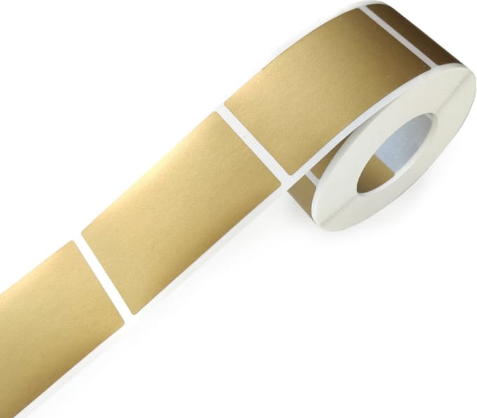 Brand4Scrap Gold Series - Scratchstickers rechthoekig - 35x58mm - Zelfklevend - Set van 10