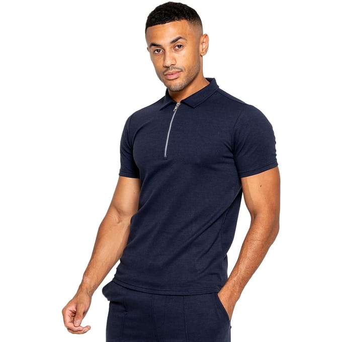 Enzo heren poloshirt met rits