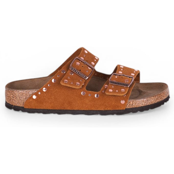 Dames suède sandalen Birkenstock Arizona Rivet