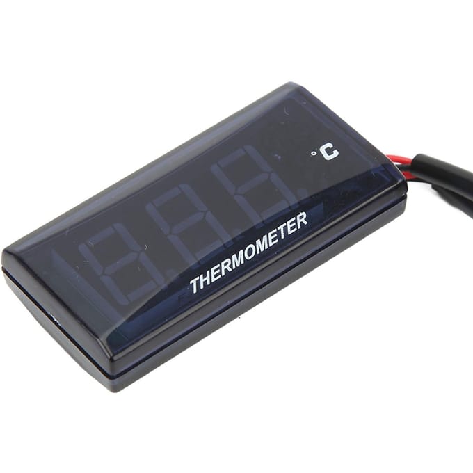 Universele Motor DC12V LCD Super Slanke Watertemperatuurmeter Met 18mm Sensor Adapter Vervanging voor Suzuki Groen black