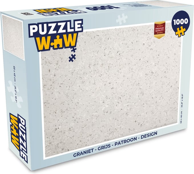 Puzzel Graniet - Grijs - Patroon - Design - Wit - Legpuzzel - Puzzel 1000 stukjes volwassenen