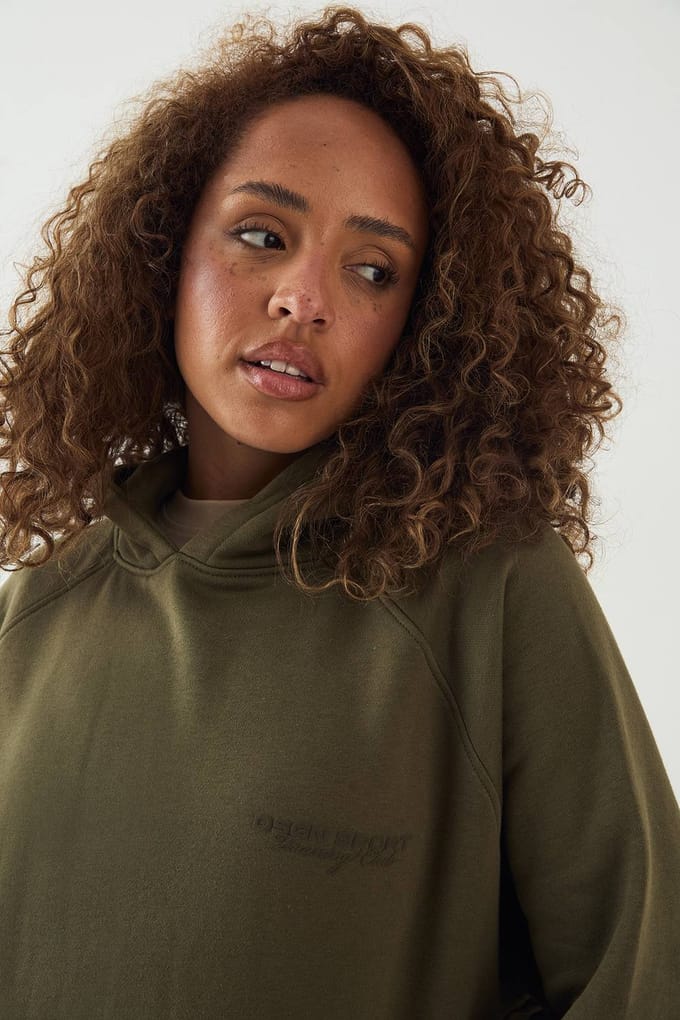 Dames DSGN Studio Sport Training Club Oversized Hoodie | Groente | Maat: Medium
