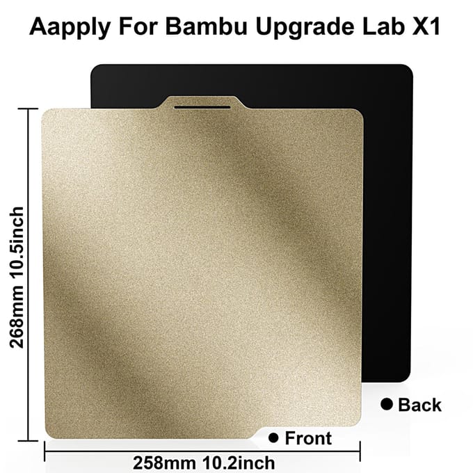Twee bomen PEI-drukplaatkit compatibel met Bambu Lab X1P1P 3D-printeraccessoire Ultrahigh goud