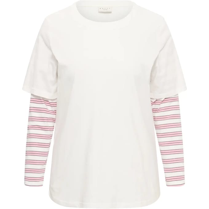Dames-T-shirt met lange mouwen KAFFE Curve Kclorinda