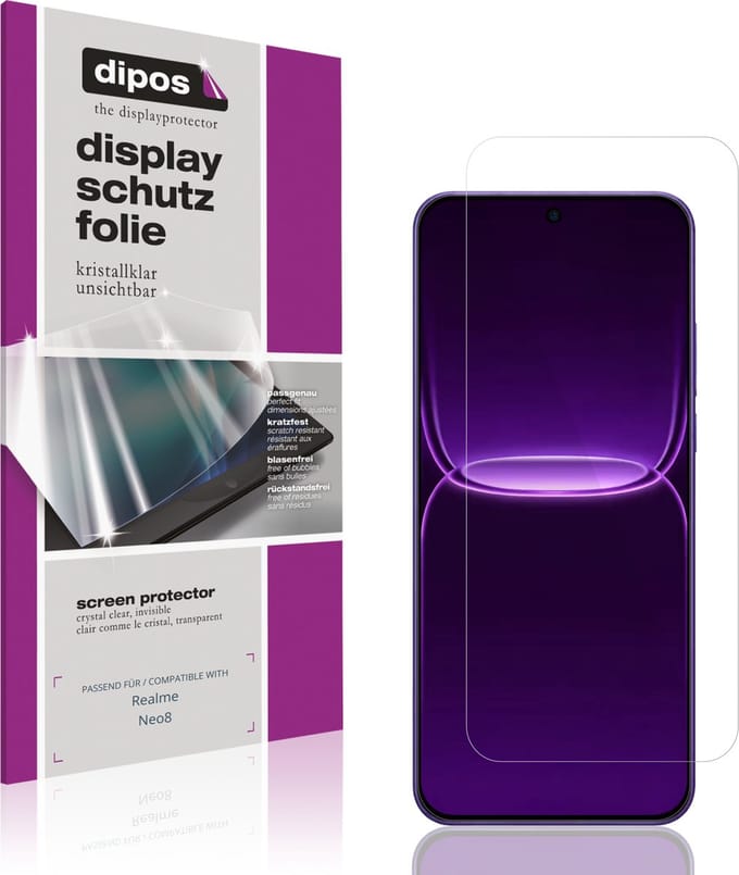 dipos – 4x Beschermfolie geschikt voor Realme Neo8 | Krasbestendige & heldere Screenprotector Ultra-Thin