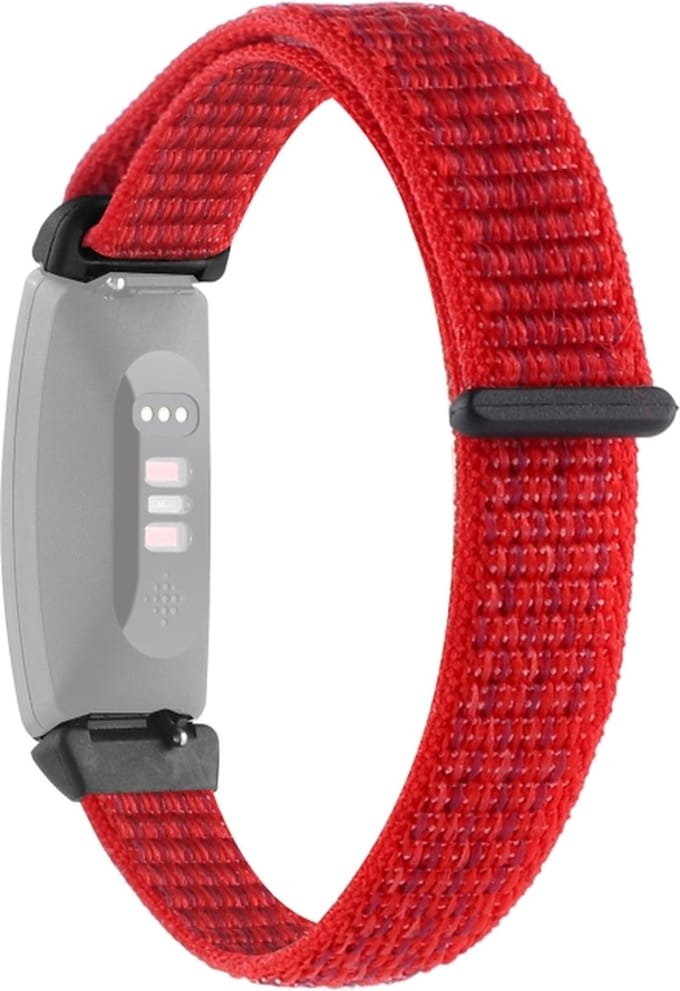Nylon bandje - geschikt voor Fitbit Inspire 2 / Ace 3 - rood
