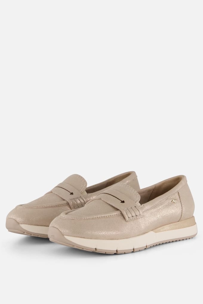 Tamaris Comfort Instappers beige Leer - Dames - Maat 41