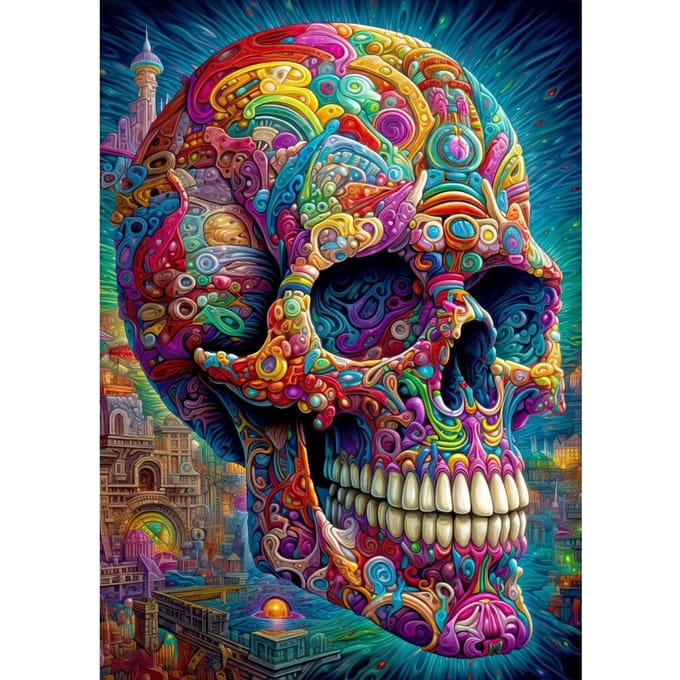 Enjoy Puzzle puzzel 1000 stukjes Quirky Skull - educatief spel.