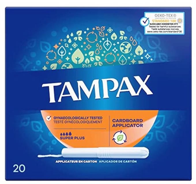 Super Plus Tampons met Kartonnen Applicator - Lekkagebescherming en Comfort - 20 Stuks