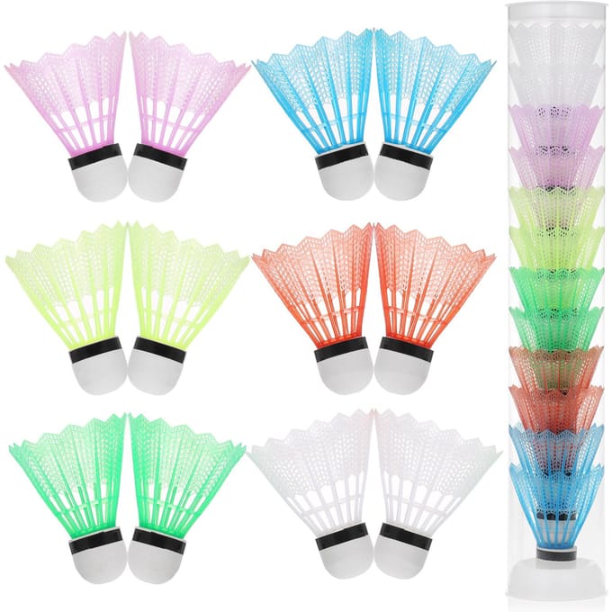 12 stuks Nylon Shuttlecocks Duurzame Plastic Badminton Shuttlecocks Binnen Buiten Sport Badminton