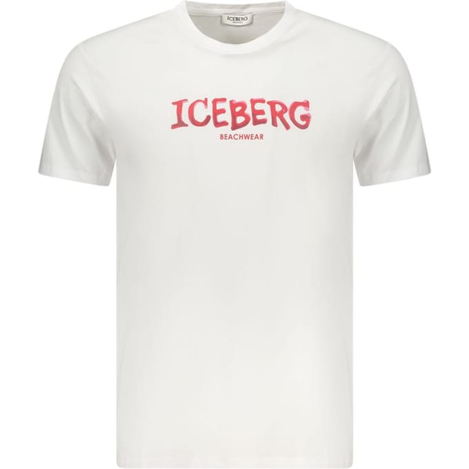 Iceberg Bianco Katoenen Heren T-Shirt