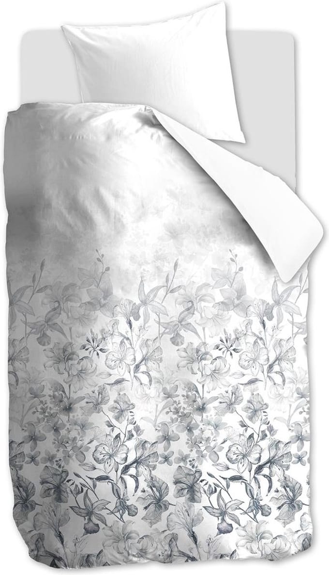 Beddinghouse Breezy garden dekbedovertrek - Eenpersoons - 140x200/220 - Wit