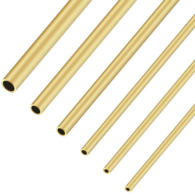 Dailygoods- Messing Buis Set 6 Stuks - 3mm/3.5mm/4mm/5mm/6mm/8mm Od