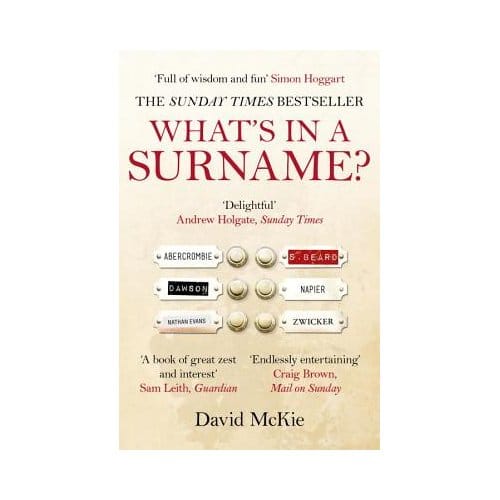 What's In A Surname? - David McKie