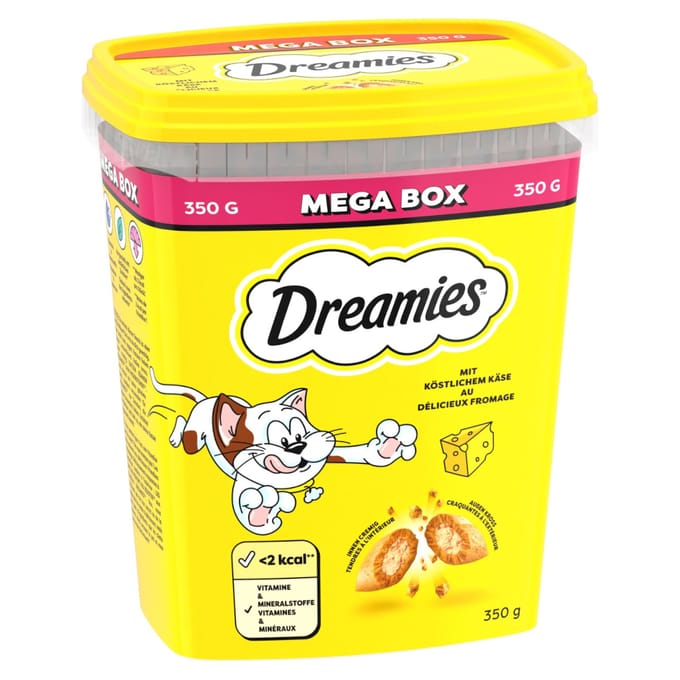 350g Kaas Megatub Dreamies Kattensnacks