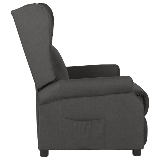 vidaXL - Fauteuil - verstelbaar - stof - donkergrijs