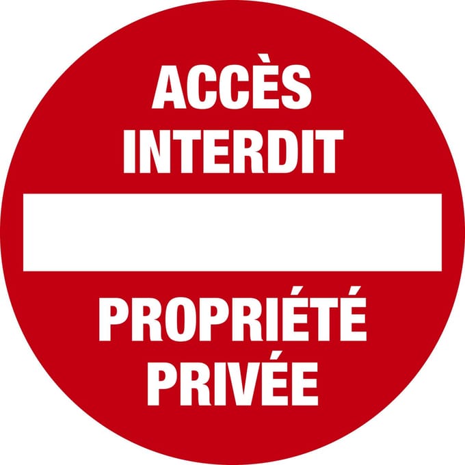 Exacompta 67100E Panneau accés interdit 30 cm FR