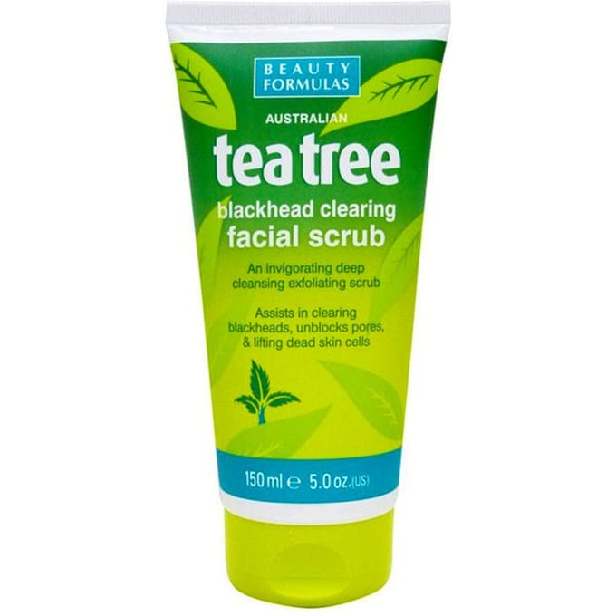 Beauty Formulas - Tea Tree Blackhead Clearing Facial Scrub 150ml