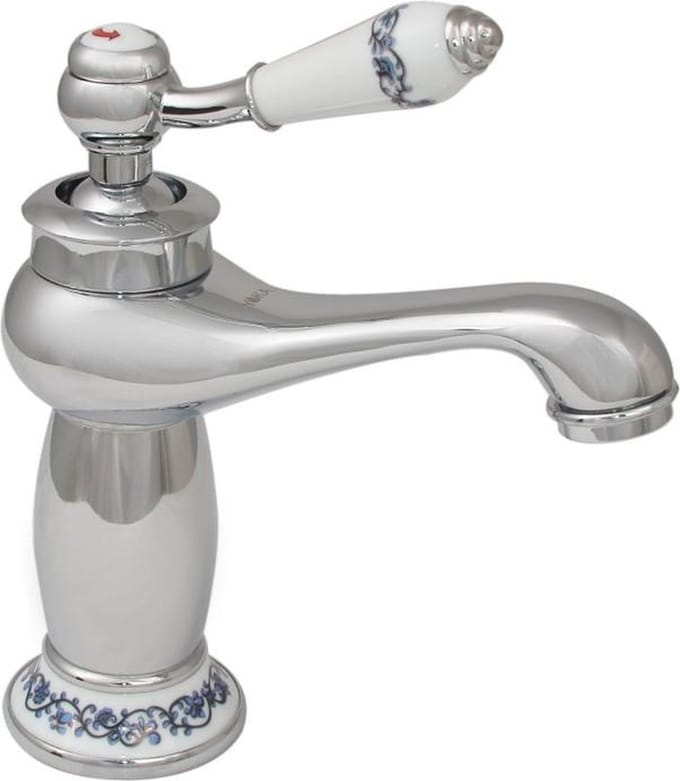 Retro wastafelkraan voor badkamer chroom