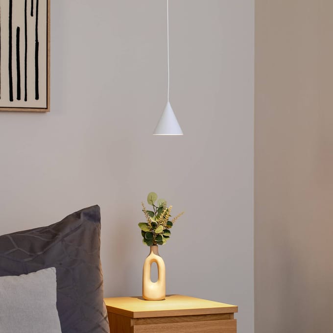 Nowodvorski Lighting Hanglamp ZENITH, wit, Ø 11 cm, metaal, GU10