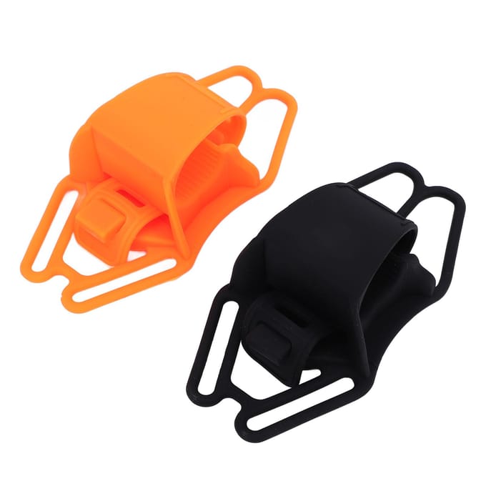 2 stuks Mountainbike Telefoonhouder Siliconen Fiets Telefoonhouder Mobiele Telefoon Bevestigingsbeugel voor 4,7-7,2 Inch orange