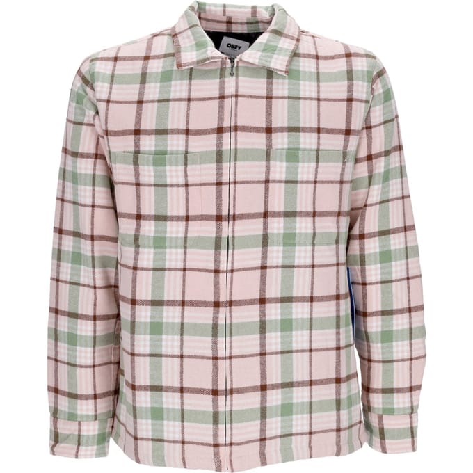 Dom Shirt Jacket Heren gewatteerd overhemd Pink Clay Multi