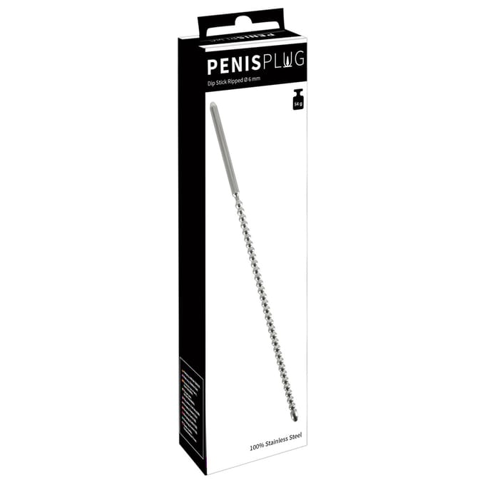 Sextreme – RVS Penis Plug Dilator met Lang Ontwerp en Extra Geribbeld voor Stimulatie - Zilver