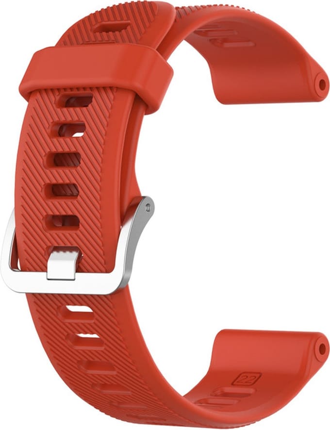 Siliconen bandje - geschikt voor Garmin Forerunner 935 / 945 / 955 / 965 / 745 / 970 - rood