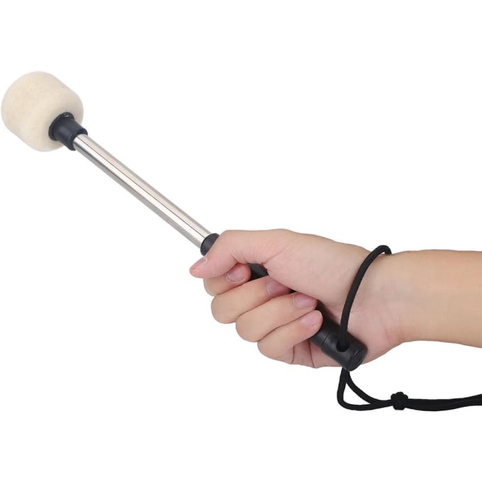 Duurzame Bass Drum Mallet Drumstick met Wolvilt Kop Percussie Marching Band Accessoire beige
