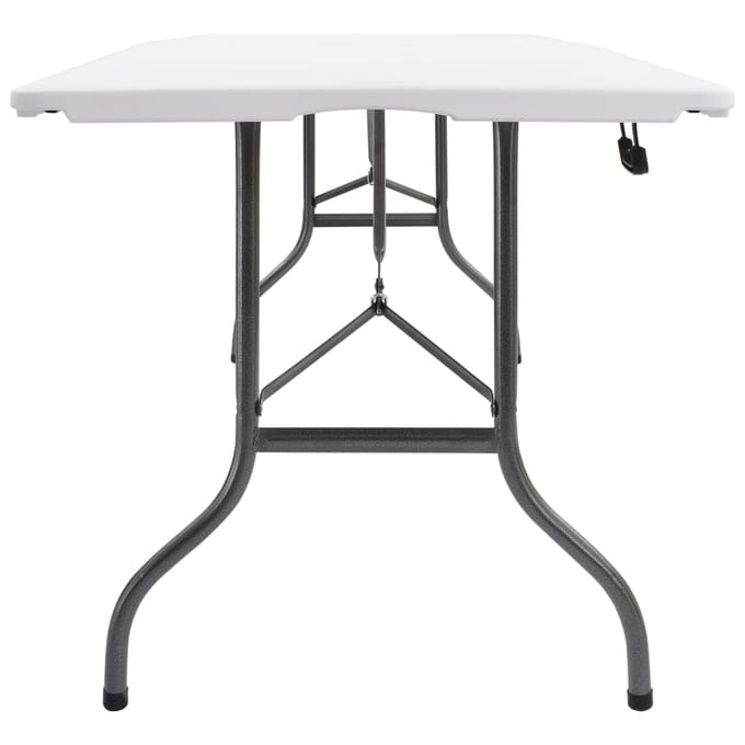 vidaXL - Tuintafel - inklapbaar - 180x72x72 - cm - HDPE - wit