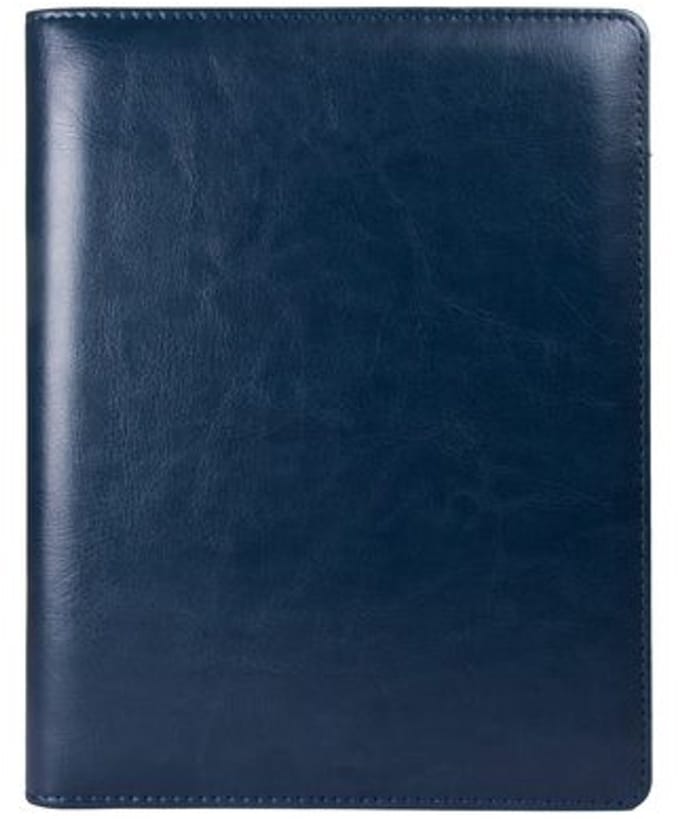 Schrijfmap Multo Hannibal A5 blauw kunstleder met schrijfblok