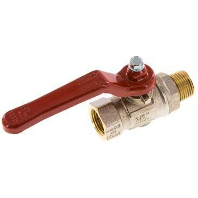 Buiten x Binnendraad R/Rp 3/8 inch 2-Weg Messing Kogelkraan - BL2BN-M-MF-038