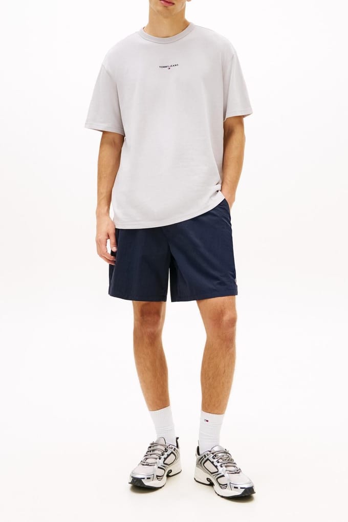 Tommy Hilfiger Tjm Relaxed Linear Logo Helium Taglia: XL | Magliette basic Outlet | Uomo