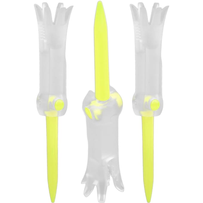 Tee de Golf d'Entraînement Pliable Anti-Volant Rotatif Accessoires d'Entraînement Crampons de Balle pour Golf jaune