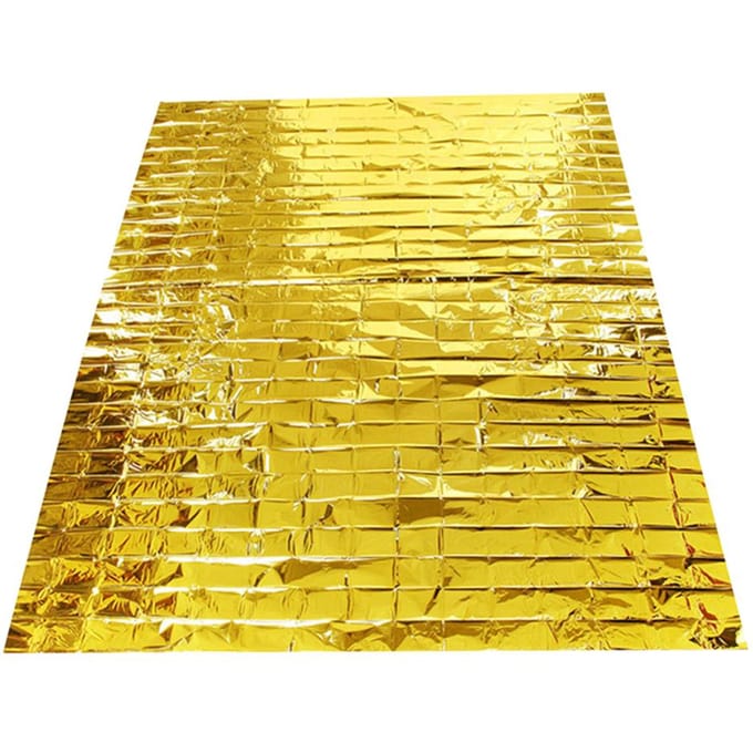 10 STUKS Nooddekens Survival Redding Isolatiegordijn Buiten Nooddekens 210x160cm yellow