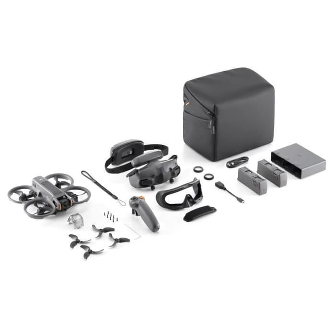 DJI Avata 2 Fly More Combo (3 batterijen), FPV-drone met 4K-camera, immersieve ervaring, acrobatiek met één druk op de knop, ingebouwde