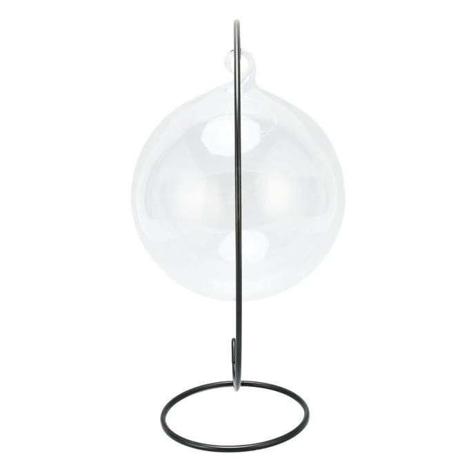 Hangend Glazen Aquarium Transparant Desktop Hangend Glazen Vissenkom met Standaard voor Kantoor Thuis white