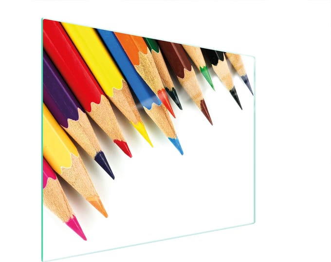 TMK ArtDeko Serie - Glazen Snijplank - 52x40 cm - Multifunctioneel - Antislip