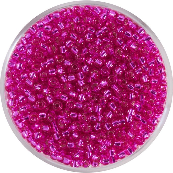 9660-854 Jap. Miyukirocailles - 2,2mm - fuchsia silverlined - 12 gram