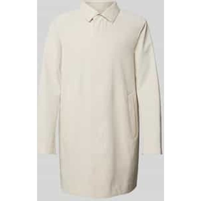 Lange jas met platte kraag, model 'Dillon'