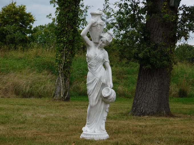 Beeld Vrouw met Kruiken - 130 cm - Polystone