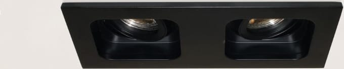 Artdelight - Inbouwspot Moggio 2 lichts GU10 zwart